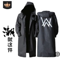 Fashion black eva adult raincoat fishing raincoat waterproof non disposable outdoor men long