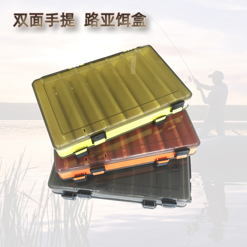 Bifacial Luther Bait Case Multicolored Optional V Type Slot With Handle Multifunction Plastic Fishing Case Double Layer