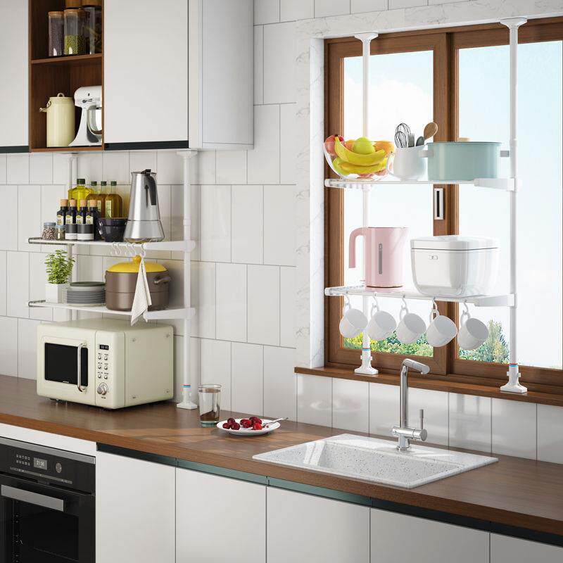 Top day ground floor shelf kitchen free of punch telescopic lever sink pool Sub-contained window hanger Practical minimis