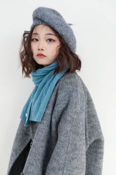 Australian wool mid-length loose coat