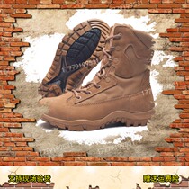 New brown combat training men boots leather side zipper fire anti-piercing female desert boots outdoor boots