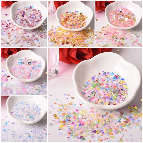 Смешанные румяна, блестки для ногтей, украшение для ногтей для маникюра для контуринга, аксессуары для лица