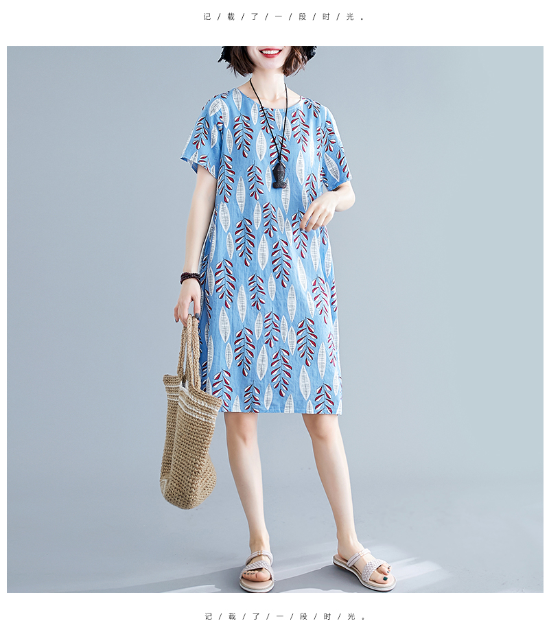 Váy cotton và vải lanh nữ 2019 mới mùa hè đầm giản dị Thịt Tây Tạng lỏng lẻo đắt tiền - Sản phẩm HOT shop bán đầm đẹp