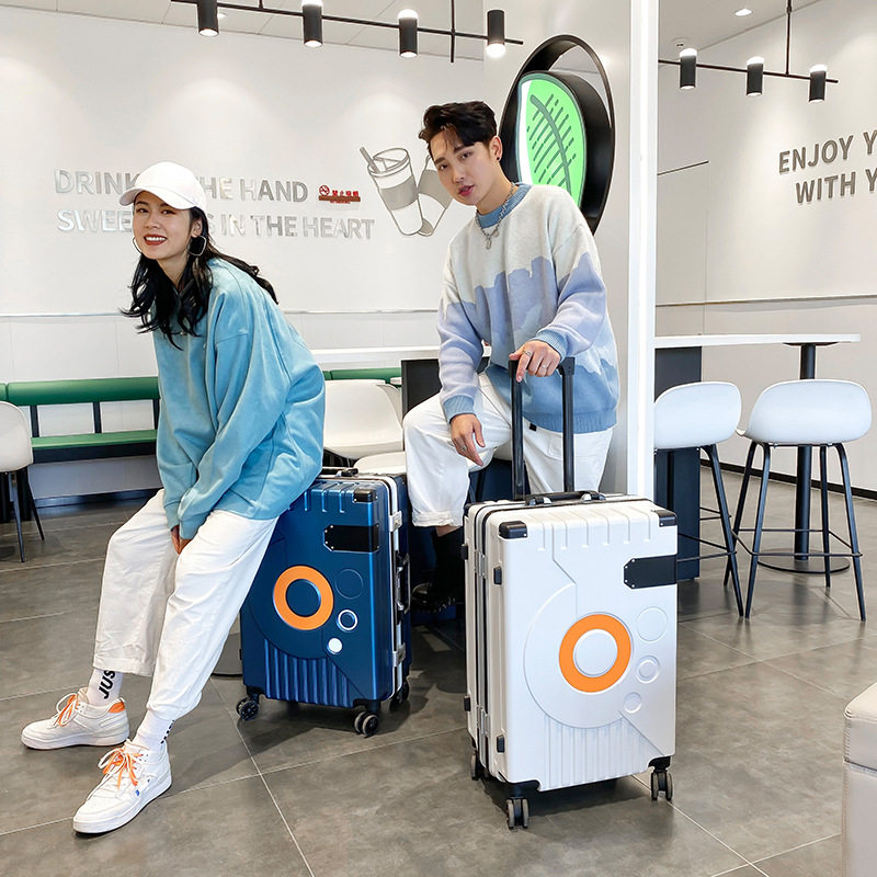 Net red frosted suitcase student large capacity aluminum frame Lalever box on a business trip to the case 20 inch 24 inch suitcase