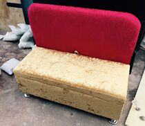 Fabric leather shoe change stool backrest storage sofa stool multifunctional storage rest sofa chair