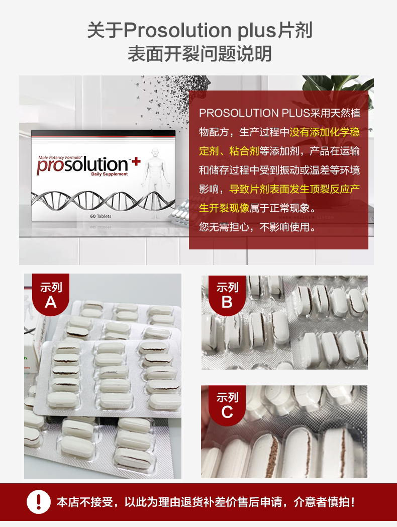 美国进口 Prosolution Plus 男性增强营养片 升级版 60粒 聚划算天猫优惠券折后￥108包邮包税（￥238-100）