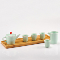 Guwu kiln fire Hongyun Dangtou series Kung Fu tea set one pot four cup gift box packaging tea set home simple