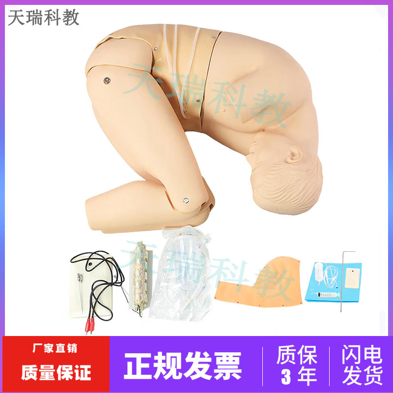 腰椎穿刺模型 腰椎穿刺仿真标准化病人 医学用成人腰椎穿刺模拟人