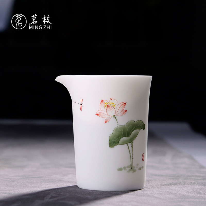 Tea Drinking Branch Defied White Porcelain Hand Painted Fair Cup Ceramic Sub tea Domestic Utilita Tea Accessories Tea Filter Public Cup