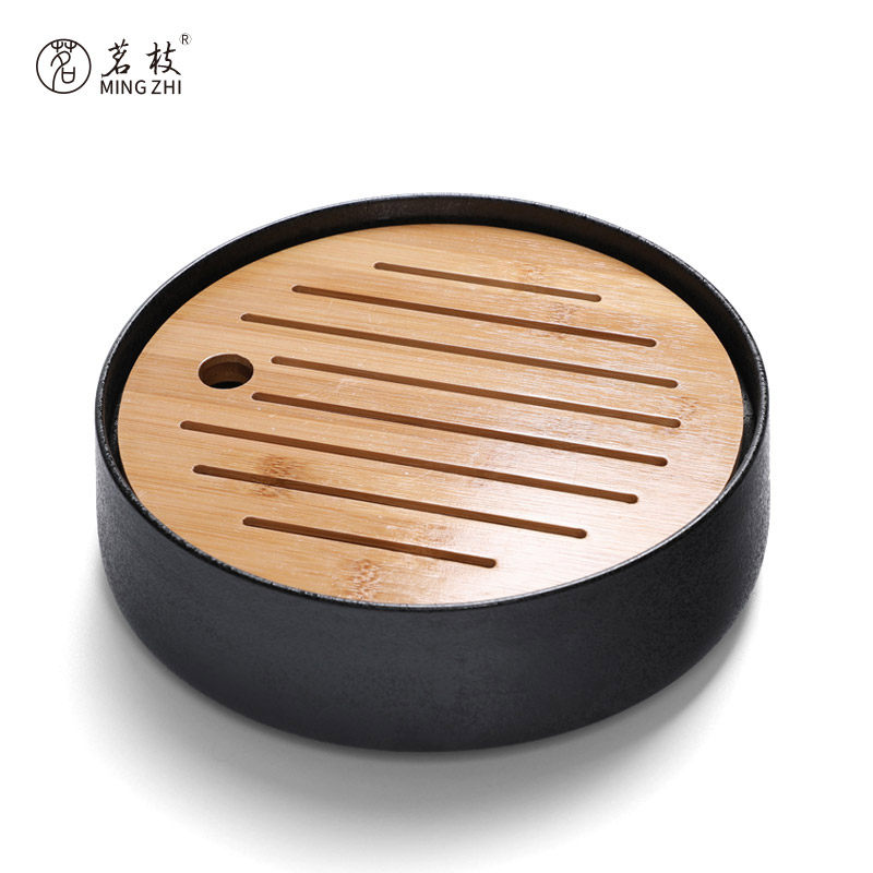 Tea drinking water storage dry tea table made of bamboo round tea tray Brief about home Ceramics Entrusted Pongfu Tea With Tea Sea Retro