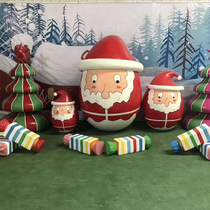 Winter Christmas DP Point Model to decorate Santa Fat Treasure Pig Mall Beauty Chen Scene Pendulum with Decorative Props