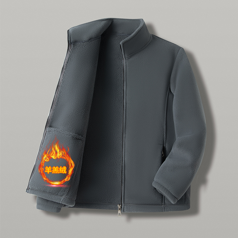 Outdoor Fleece Jacket for Men, New Autumn and Winter Style, Thickened and Warm, Lamb Fleece Liner, Fleece Jacket Outdoor Fleece Jacket for Men, New Autumn and Winter Style, Thickened and Warm, Lamb Fleece Liner, Fleece Jacket