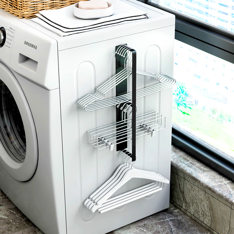 Nordic Magnetic Washing Machine Clothes Rack Storage Rack Magic Balcony Organizer Clothes Drying Rack Wall-Mounted No-Drill Storage Rack Nordic Magnetic Washing Machine Clothes Rack Storage Rack Magic Balcony Organizer Clothes Drying Rack Wall-Mounted No-Drill Storage Rack