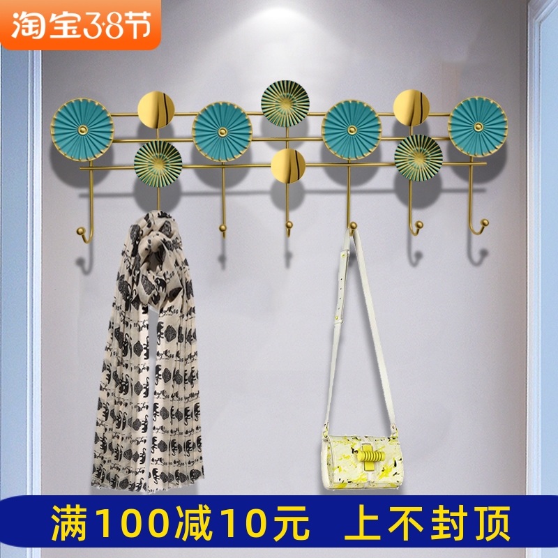 Hanging clothes hanger wall-mounted wall key hook in door decoration hook wall Xuanguan creative clothes hat hook clothes hook