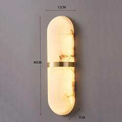 All-Copper Spanish Natural Marble Italian Minimalist High-End Corridor Living Room Tv Background Wall High-End Wall Lamp