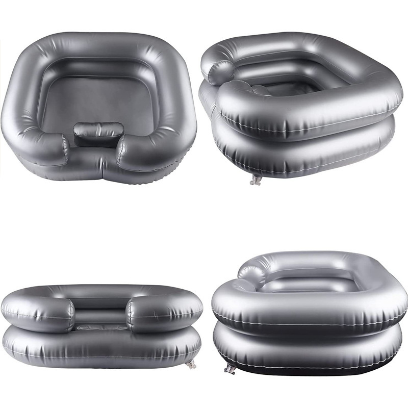 Pvc Thickened Inflatable Shampoo Basin with Built-In Pillow for Adult Care, Suitable for Bedridden Elderly, Pregnant Women, and Children Pvc Thickened Inflatable Shampoo Basin with Built-In Pillow for Adult Care, Suitable for Bedridden Elderly, Pregnant Women, and Children