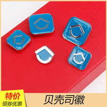 Shell Real Estate Brooch Shell Find House Badge Sales Badge Drop Glue Magnet Metal Badge Shell Badge Customize