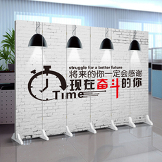 ширма 定制办公室屏风隔客厅折叠移动简约现代双面遮挡公司酒店大厅装饰