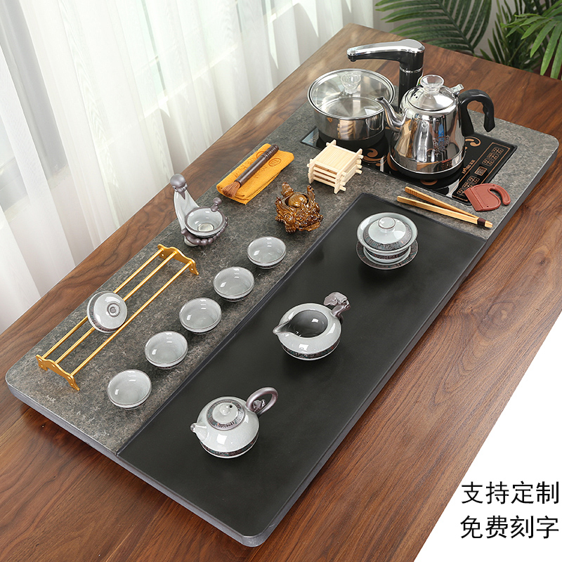 Tea set home set kung fu tea set Ujinshi tea tray living room fully automatic integrated tea table Chinese style large size