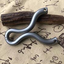 Mise-Free Titanium Alloy Numerical Control Hot Bend Merka Slingshot Beauty Card King Slingshot Karball Flat Leather Single Card Slingshot Non-Terminator
