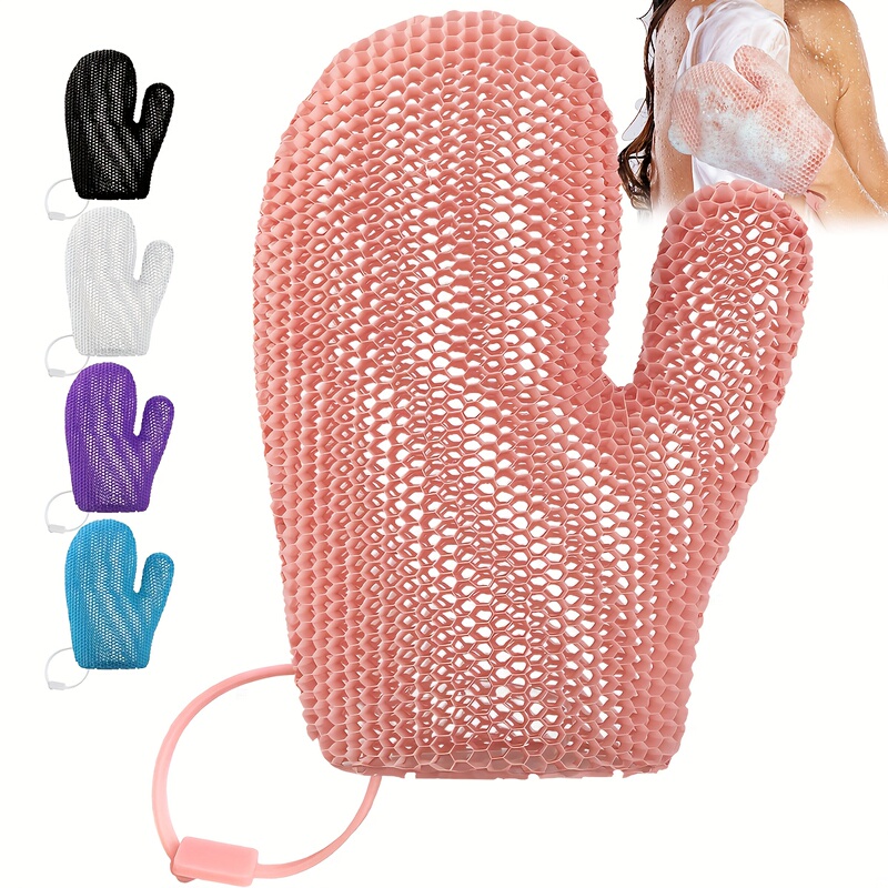 Tpu Material Exfoliating Bubble Bath Gloves with Three-Dimensional Honeycomb Weave, Breathable and Skin-Friendly, Quick-Drying and Odorless