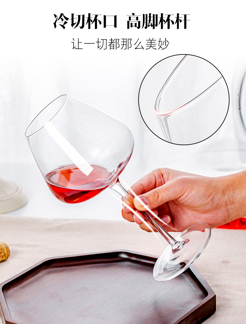 Burgundy pha lê đỏ ly 2 nhà lớn bụng châu Âu nho lớn cặp 6 ly rượu vang - Rượu vang ly vang đỏ