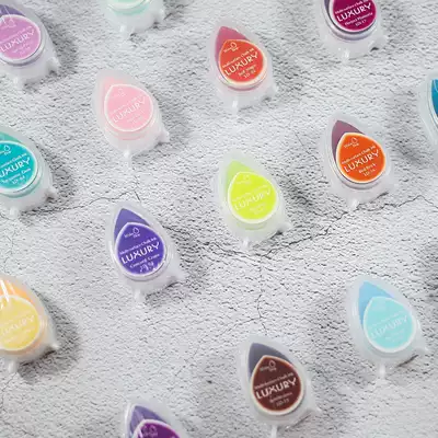 Creative cute water drop printing clay diy hand account tools Rubber stamp Student printing clay seal color water-based printing pad