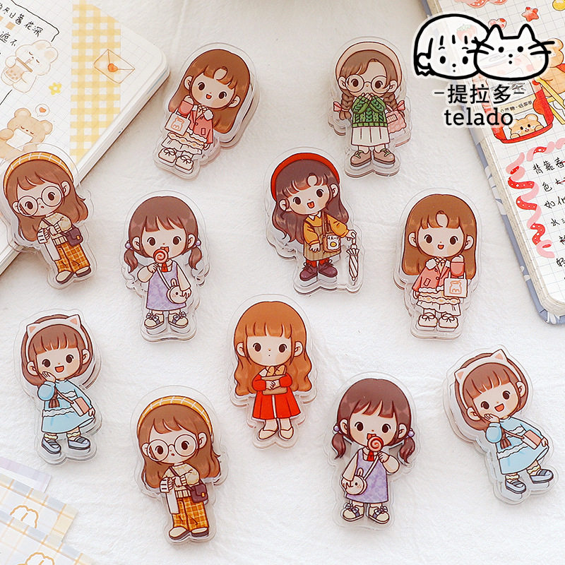 Tilado Mini wears a hitch book clip stationery acrylic cute note paper hand account clip fixed finishing clip