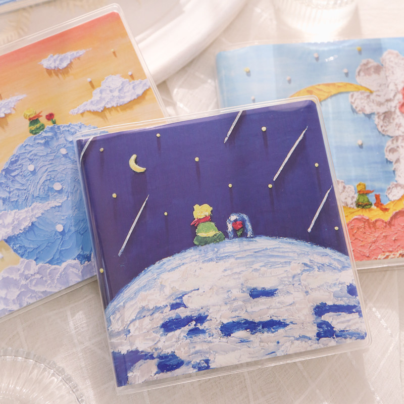 Art Oil Painting Oil Painting Benins Brief Creative Grid Grid Ben Small Square Girl Hearts High Face Value Hand Ledger