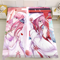 Animation bed sheets customized with pictures Genshin Impact bed sheets 2D peripheral student dormitory single and double 2D animation