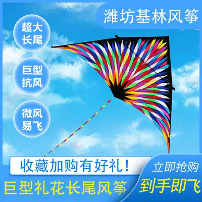 Kite Weifang Kelin Kite 6 flat demon Ji breeze easy to fly large large extra large long tail giant resin rod umbrella cloth