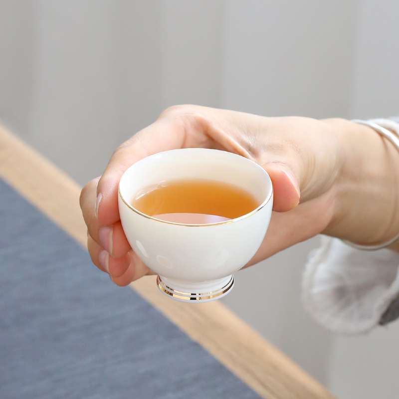 Tang Zhengdenhua Boutique White Porcelain Tasting Cup Kung Fu Ceramic Office Tea Cup Master Cup High Temperature Thin Tire Small Single Cup-Taobao