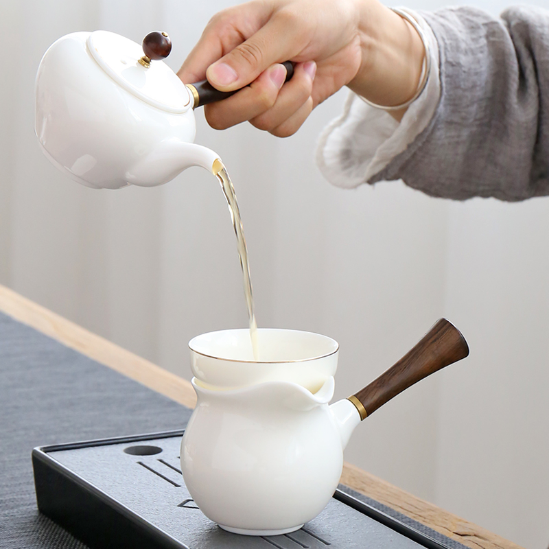 Tang Zhengmu Put Teapot Jade Porcelain Tea Maker Kung Fu White Porcelain Tea Tea Tea Tea Tea Tea with a single pot-Taobao