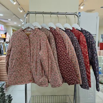 Women's wool floral cotton jacket middle-aged and elderly warm cotton jacket Women's wool floral cotton jacket middle-aged and elderly warm cotton jacket