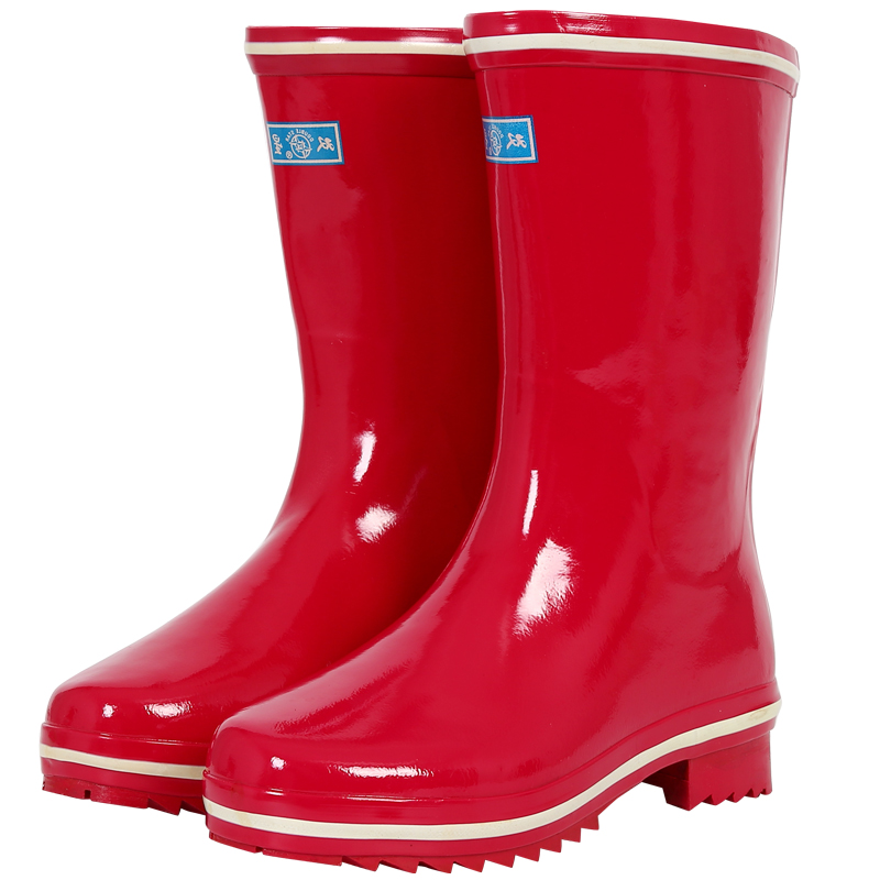 Twin Star Water Shoes Men Rubber Rain Shoes Old Cotton Fabric Rubber Shoes Non-slip Water Boots Ladies shoes Deodorant Breathable Rain Boots