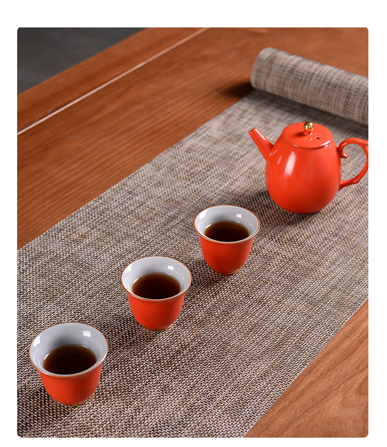 Tea accessories cloth mat mat table flag Tea Tea cloth household cloth banner zen Tea kettle as table mat