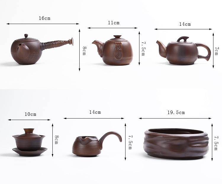 Undressed ore violet arenaceous kung fu tea sets firewood ceramic tea cup lid bowl sitting room of a complete set of the home office