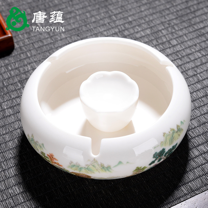 Cigar ashtray and fly ash guest lounge home office with cover ashtray ceramic creative move trend