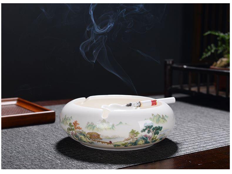 Cigar ashtray and fly ash guest lounge home office with cover ashtray ceramic creative move trend