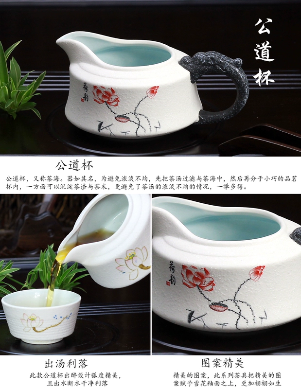 Bông tuyết men trắng sứ Kung Fu đặt nhà đơn giản bong bóng ấm trà nắp bát trà phòng khách văn phòng trà đạo - Trà sứ