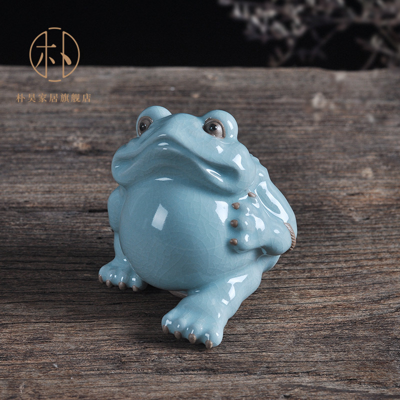 Park Hao Ru kiln ceramic can open a piece of creative tea ceramic tea plate swing small large-scale tea pet