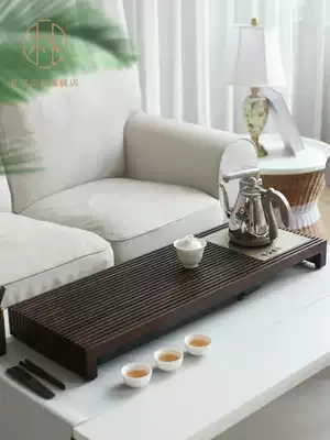 Solid Wood drawer drainage tea tray water storage size household induction cooker Tea Sea kung fu tea set office tea table