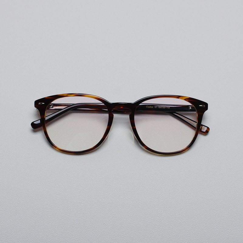 Premium Japanese-Style Square Frame Imported Acetate Tortoiseshell Eyeglass Frames for Large Faces, Spring Temples, Unisex