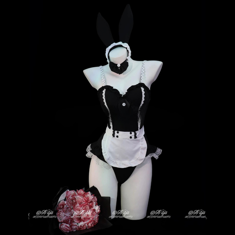 Breath of Breathability "Overthrow the Maid" Sexy Maid Cosplay Bunny Girl Uniform Lingerie Qqny