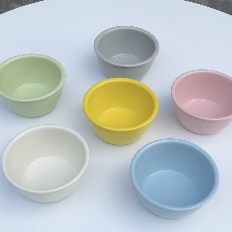 New Ins-Style Cream-Colored Ceramic Underglaze Color Glaze 4.8inch Color Glaze Yogurt Bowl, Rice Dessert Bowl, Bowl and Spoon Set New Ins-Style Cream-Colored Ceramic Underglaze Color Glaze 4.8inch Color Glaze Yogurt Bowl, Rice Dessert Bowl, Bowl and Spoon Set