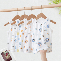 Baby small vest cotton baby girl sleeveless summer boy thin child wearing Belly Belly child sling