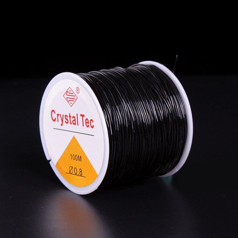 Round beaded rope hand thread Bodhi text play elastic thread wear crystal star and moon transparent diamond thread Buddha bead hand string