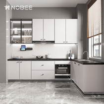 Shenzhen Hong Kong Overall Cupboard Customised New Chinese Rock Board Table Top Open Public Housing Simple Kitchen Kitchen Cabinet