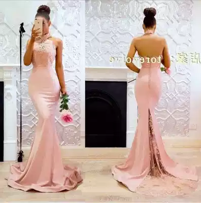 Ladies Birthday party dress Banquet bridesmaid wedding dress