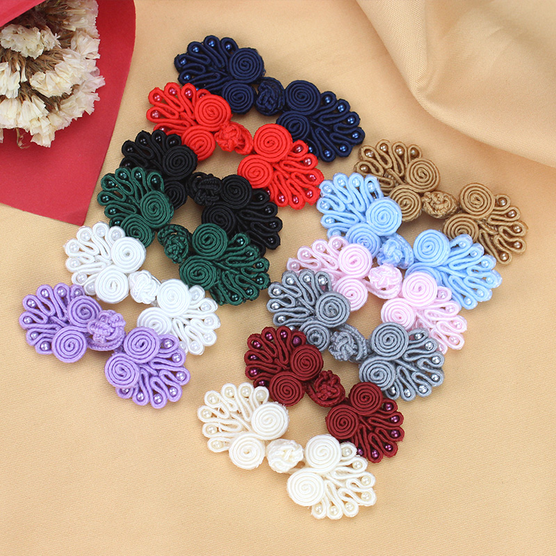 Disc buckle Beads Seven Beads Qipao Buttons CHINESE STYLE RETRO STYLE HANDMADE DECORATIONS DONNING CHILDREN'S CLOTHES RED ACCESSORIES